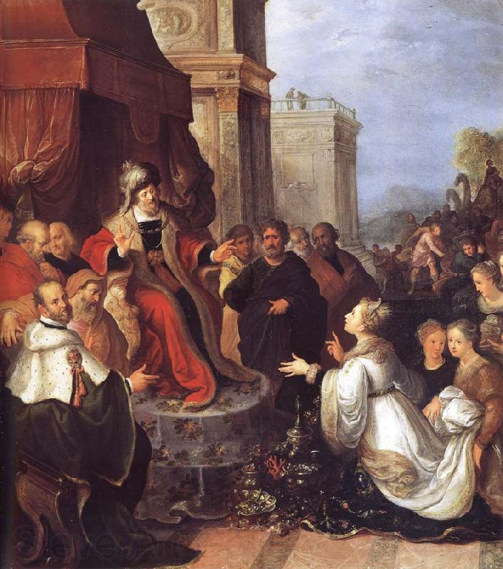 Frans Francken II Solomon and the Queen of Sheba Spain oil painting art